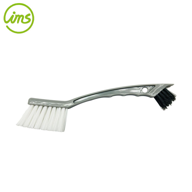 2 IN 1 Curved Handle Brush - Gray